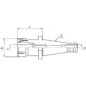 1560GA - DIN 2080 ER PINCERS HOLDER CHUCKS WITH LOCKING COLLAR - Prod. SCU